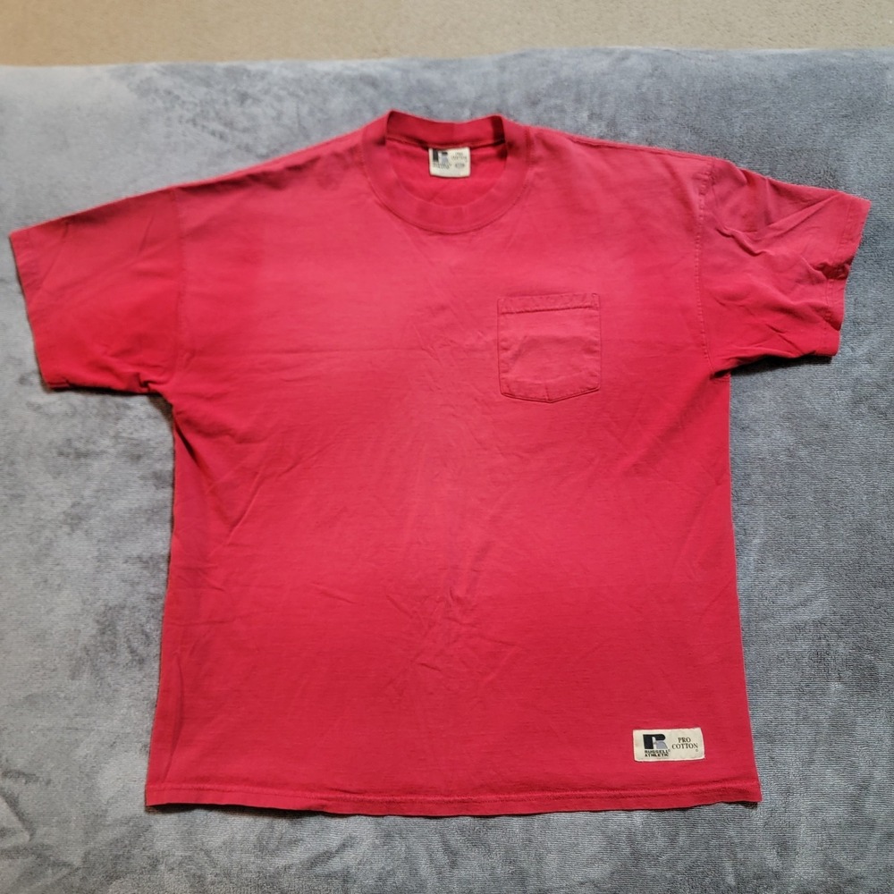 Russell Athletic Shirt Mens XL Pro Pocket Tee Classic Casual 90s Vintage Inspire